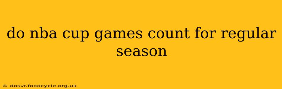 do nba cup games count for regular season