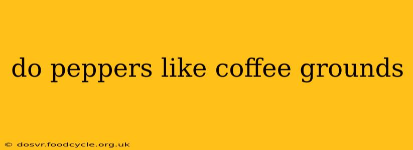 do peppers like coffee grounds