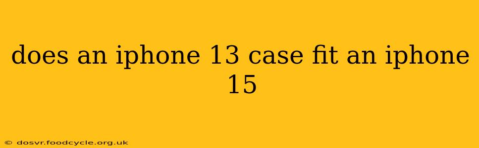 does an iphone 13 case fit an iphone 15