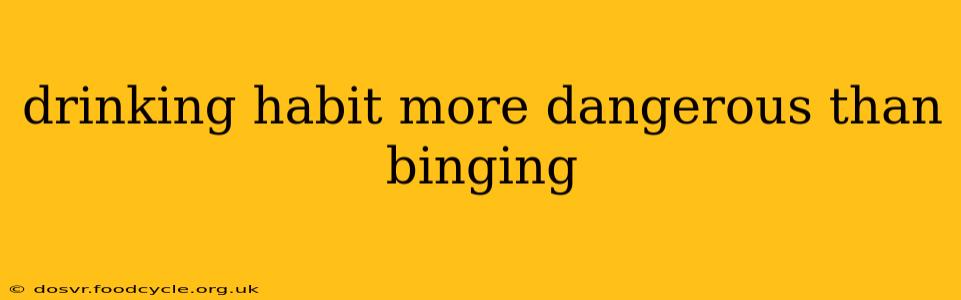 drinking habit more dangerous than binging