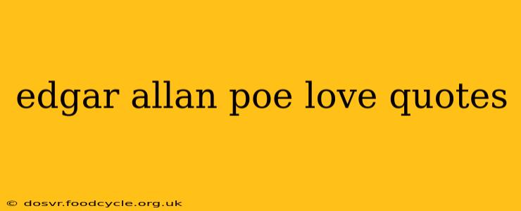 edgar allan poe love quotes
