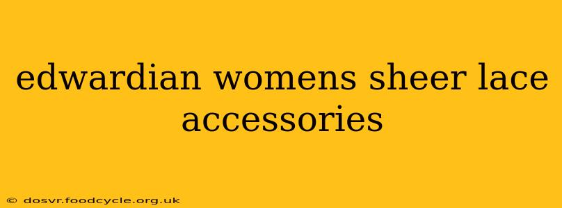 edwardian womens sheer lace accessories
