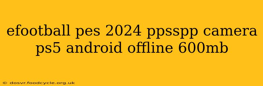 efootball pes 2024 ppsspp camera ps5 android offline 600mb