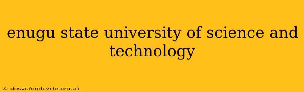 enugu state university of science and technology