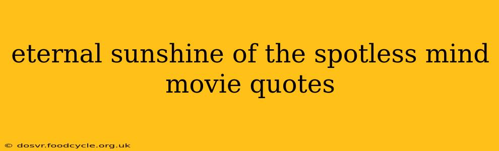 eternal sunshine of the spotless mind movie quotes