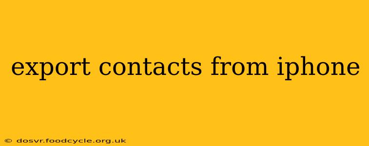 export contacts from iphone