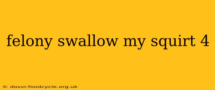 felony swallow my squirt 4 felony swallow my squirt 4
