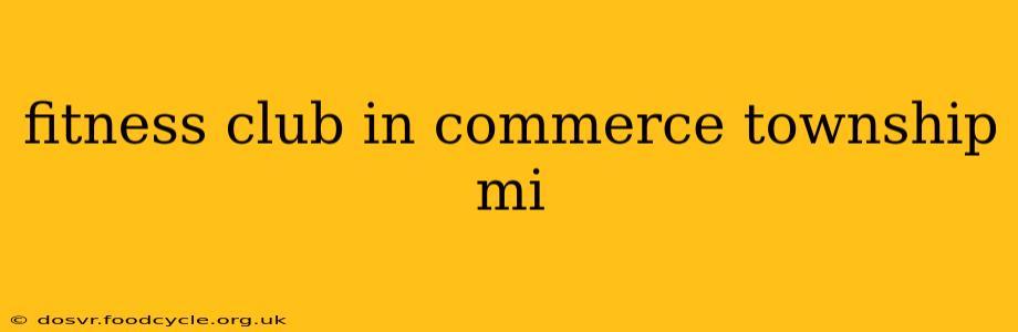 fitness club in commerce township mi