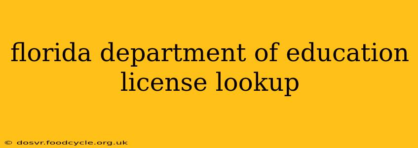 florida department of education license lookup