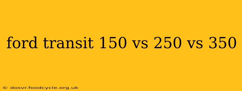 ford transit 150 vs 250 vs 350