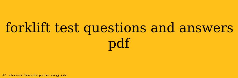 forklift test questions and answers pdf