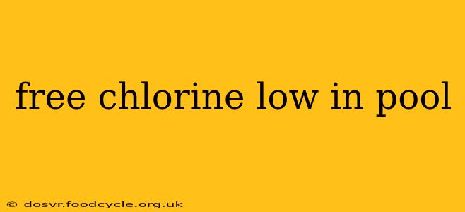 free chlorine low in pool