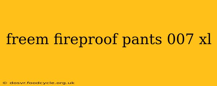 freem fireproof pants 007 xl