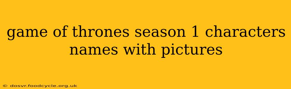 game of thrones season 1 characters names with pictures