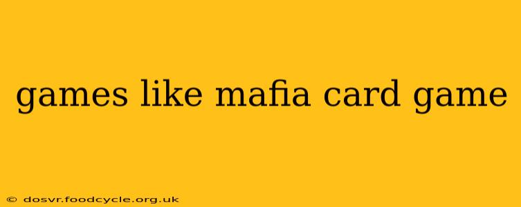 games like mafia card game
