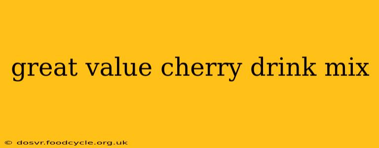 great value cherry drink mix