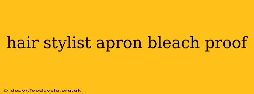 hair stylist apron bleach proof