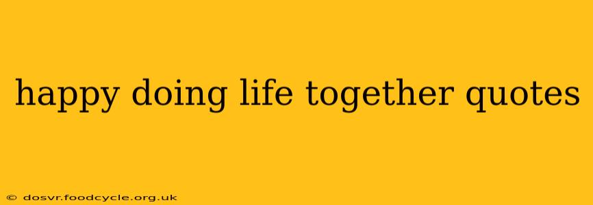 happy doing life together quotes