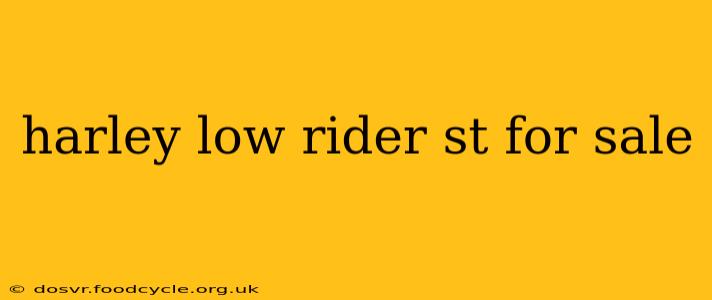 harley low rider st for sale