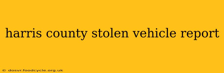 harris county stolen vehicle report