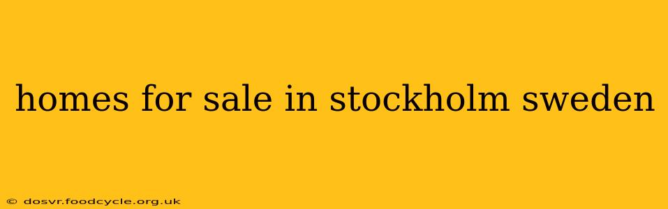 homes for sale in stockholm sweden