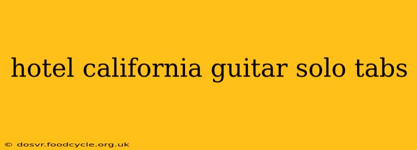 hotel california guitar solo tabs