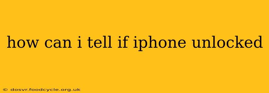 how can i tell if iphone unlocked