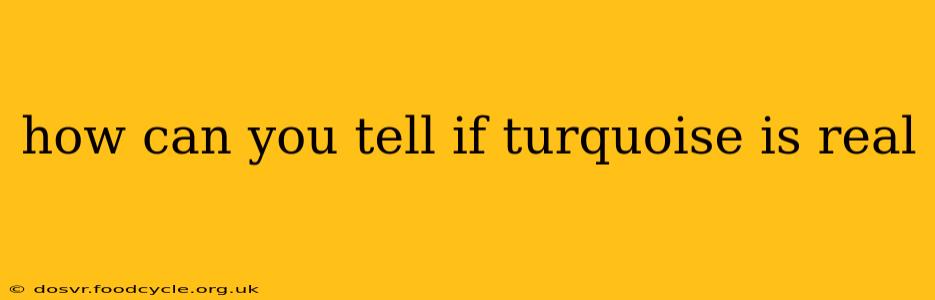 how can you tell if turquoise is real