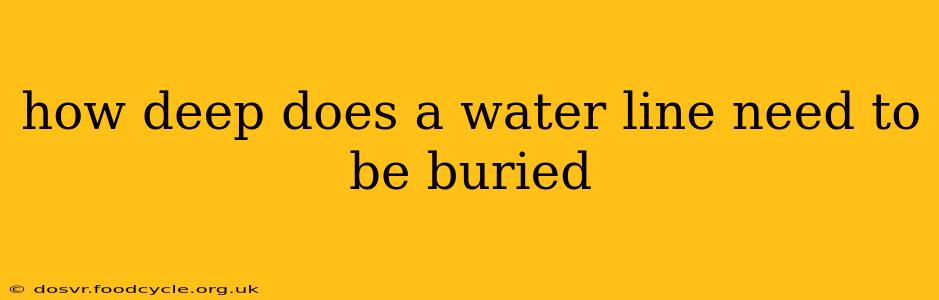 how deep does a water line need to be buried