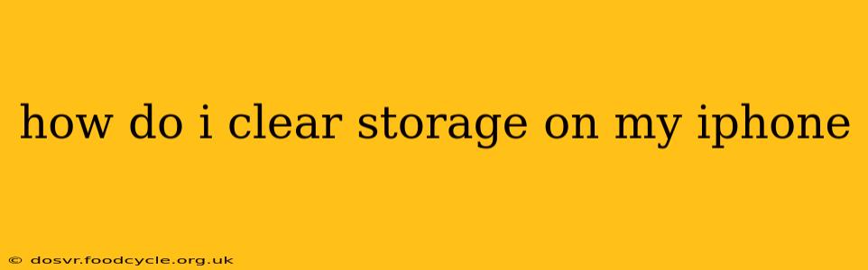 how do i clear storage on my iphone