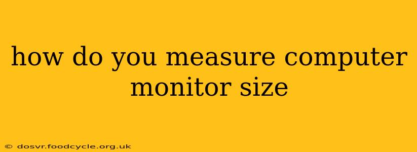 how do you measure computer monitor size