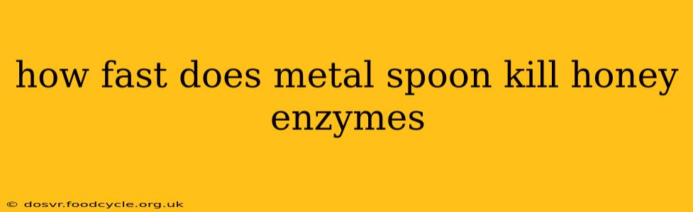 how fast does metal spoon kill honey enzymes