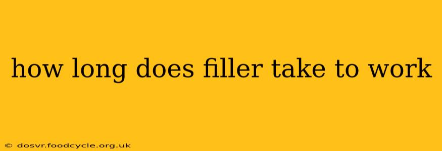how long does filler take to work