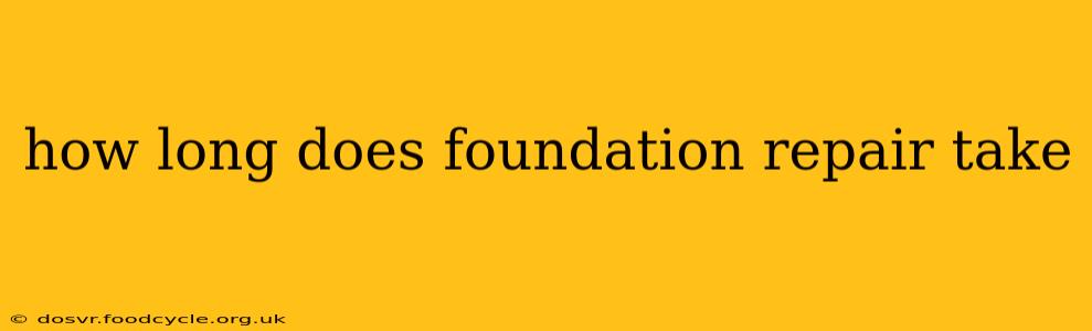 how long does foundation repair take