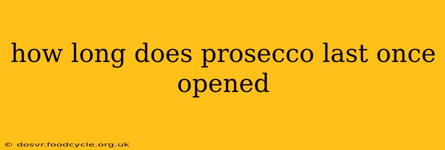 how long does prosecco last once opened