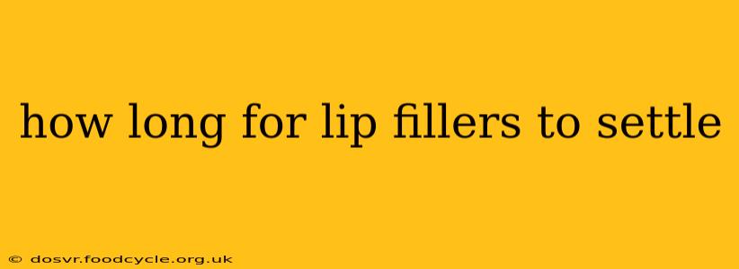 how long for lip fillers to settle