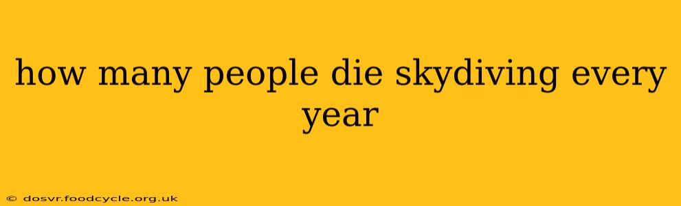 how many people die skydiving every year