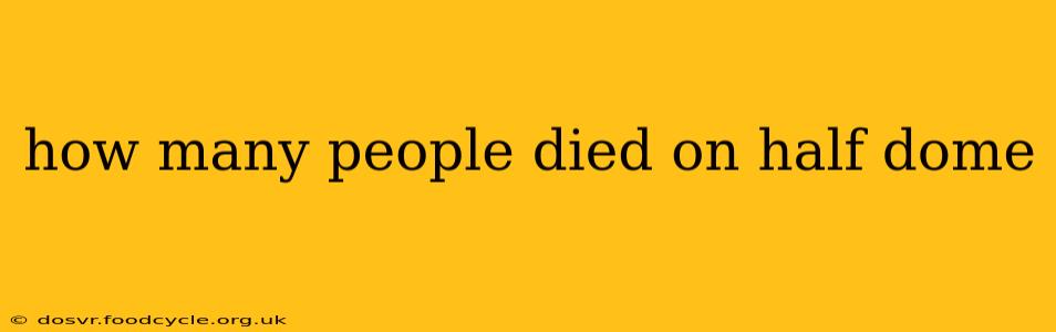 how many people died on half dome