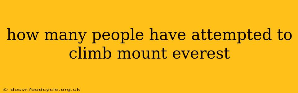 how many people have attempted to climb mount everest