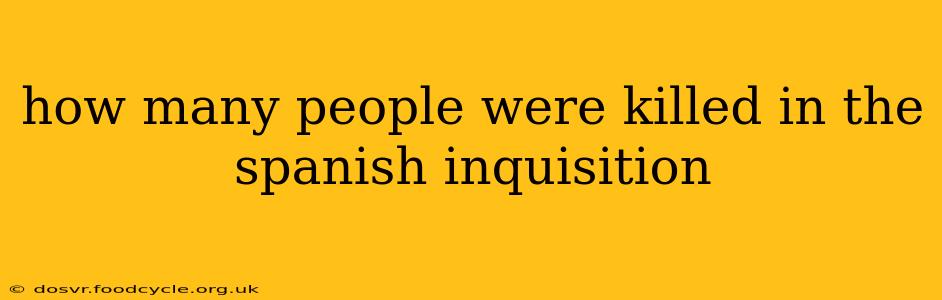 how many people were killed in the spanish inquisition