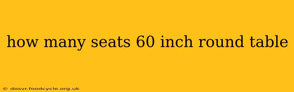 how many seats 60 inch round table