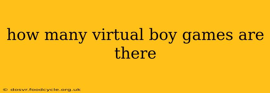 how many virtual boy games are there