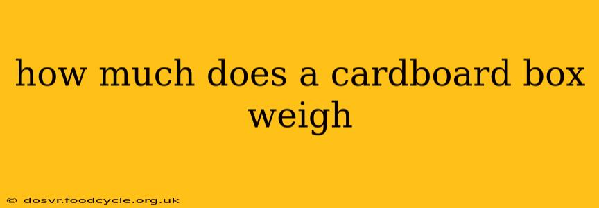 how much does a cardboard box weigh