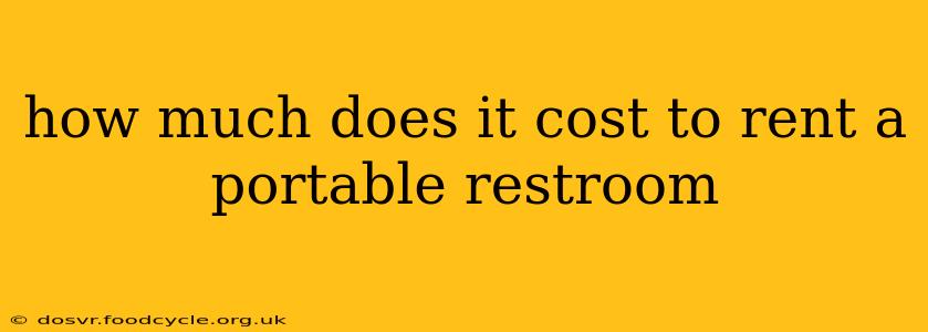 how much does it cost to rent a portable restroom