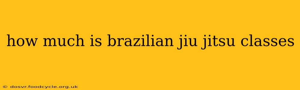 how much is brazilian jiu jitsu classes