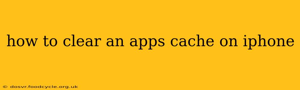 how to clear an apps cache on iphone