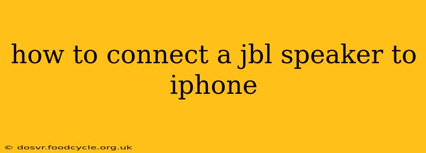 how to connect a jbl speaker to iphone