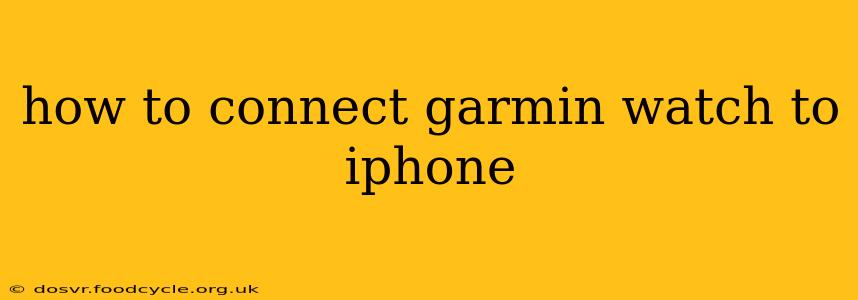 how to connect garmin watch to iphone