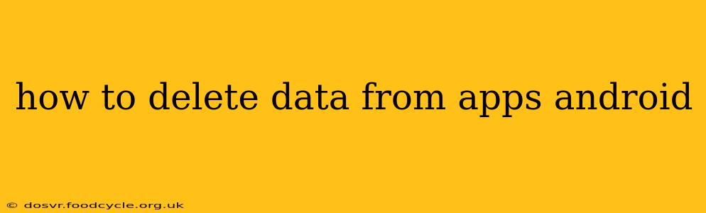 how to delete data from apps android