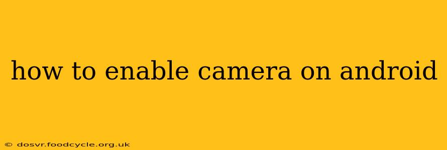how to enable camera on android